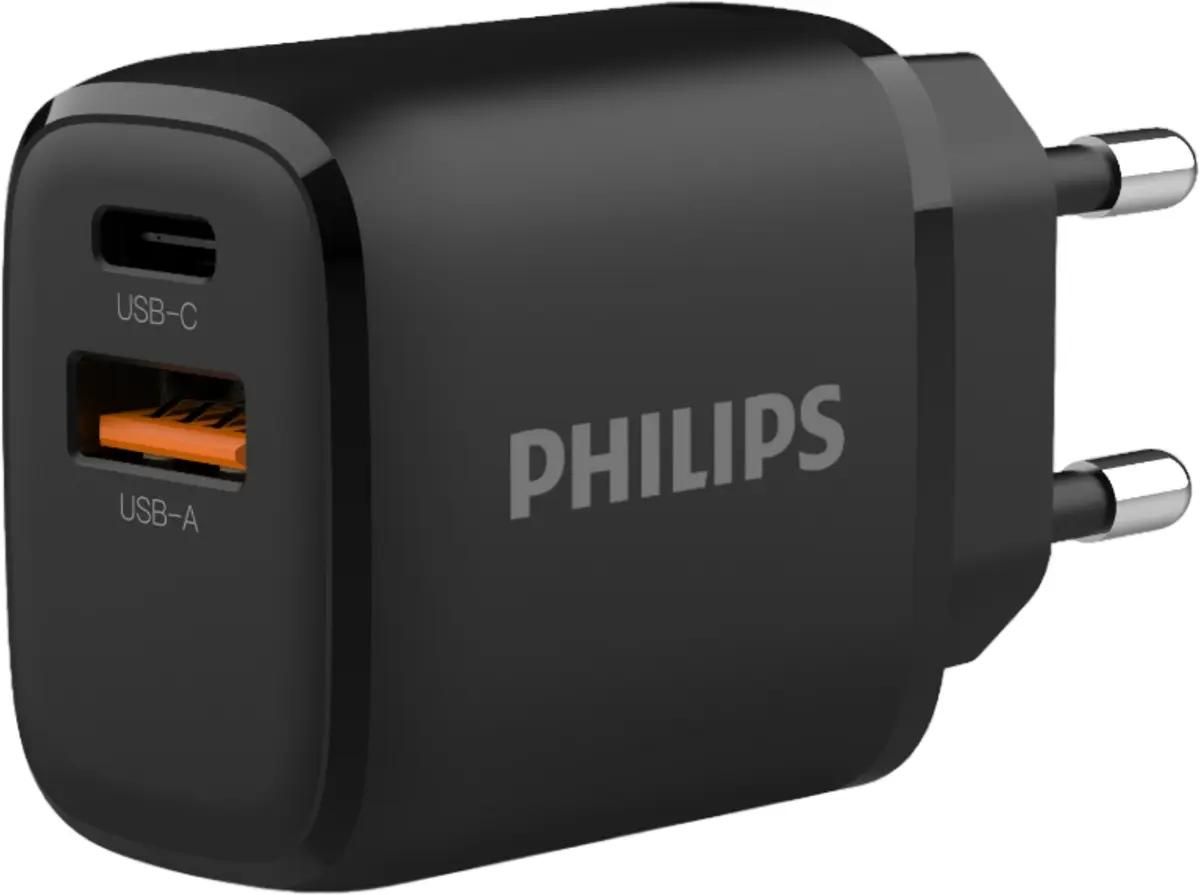 

Сетевое зарядное устройство PHILIPS DLP4327 25 Вт, USB, EU, USB type-C, PD, черный (DLP4327CB/70), DLP4327