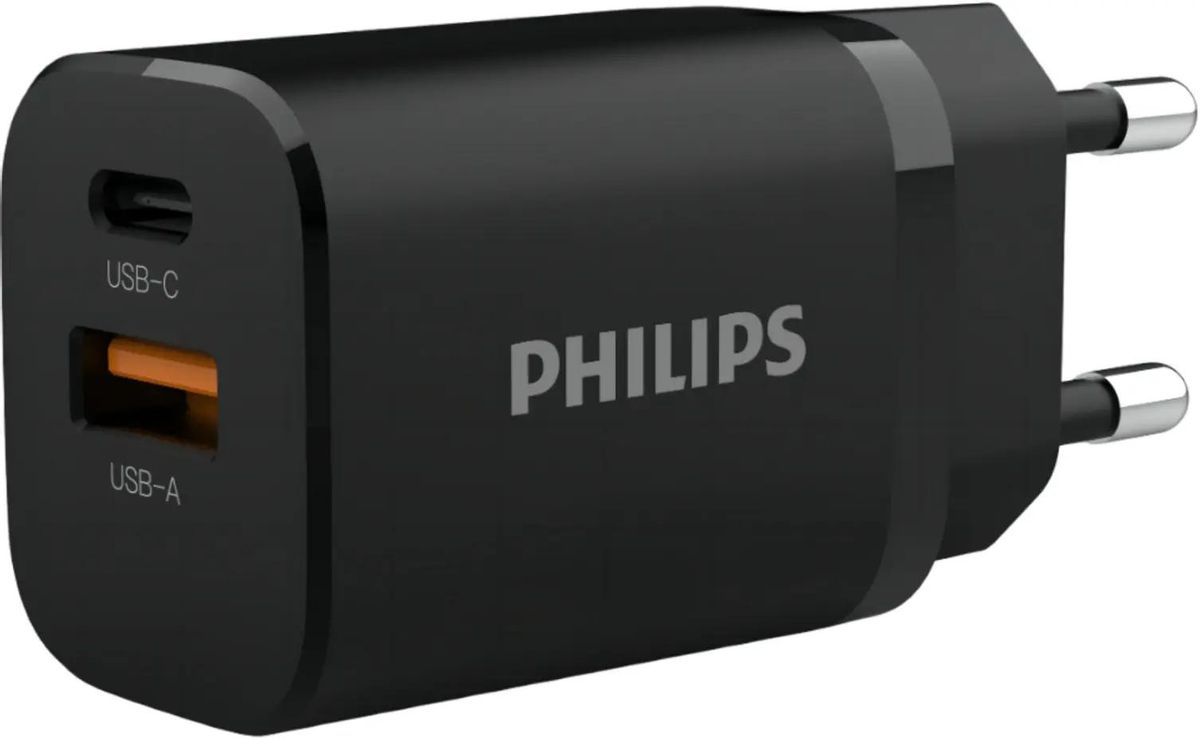 

Сетевое зарядное устройство PHILIPS DLP5331 30 Вт, USB, EU, USB type-C, Quick Charge, PD, черный (DLP5331CB/74), DLP5331