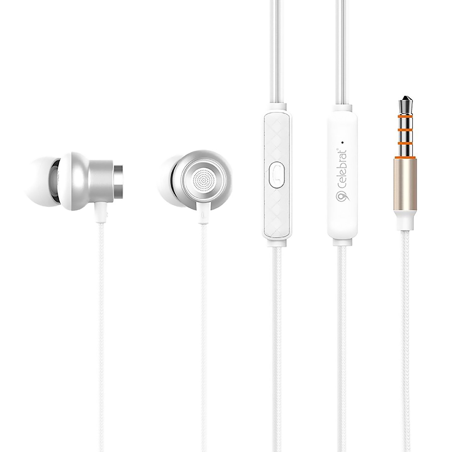 

Проводная гарнитура Celebrat D5, Jack 3.5mm, серебристый (126625), D5