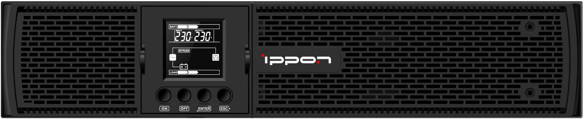 ИБП Ippon Innova RTB 2000, 2000 В·А, 1.8 кВт, черный (2028479)