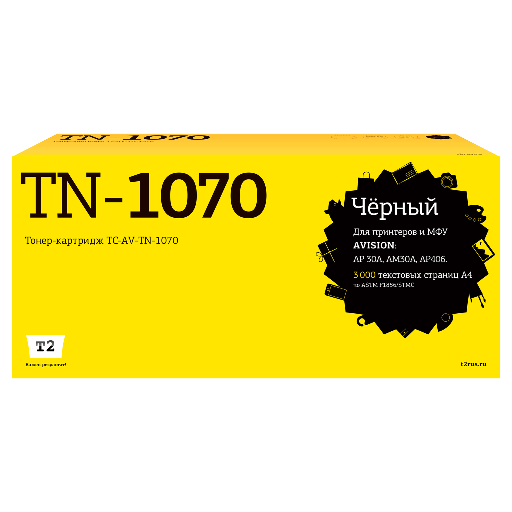

Картридж лазерный T2 TC-AV-TN-1070 (TN-1070), черный, 3000 страниц, совместимый для Avision AP30A/AM30A/AP406