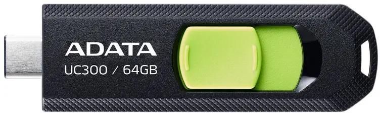 

Флешка 64Gb USB 3.2/Type-C ADATA UC300, зеленый/черный (ACHO-UC300-64GRBK/GN)