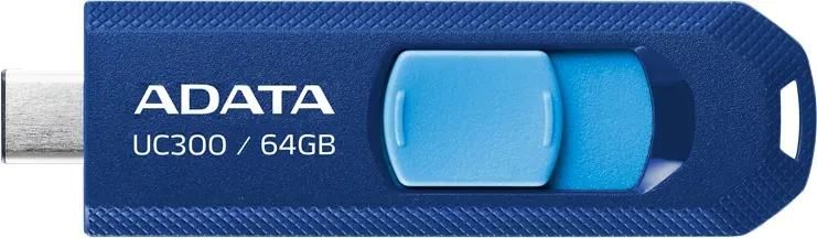 

Флешка 64Gb USB 3.2/Type-C ADATA UC300, голубой/синий (ACHO-UC300-64GRNB/BU)