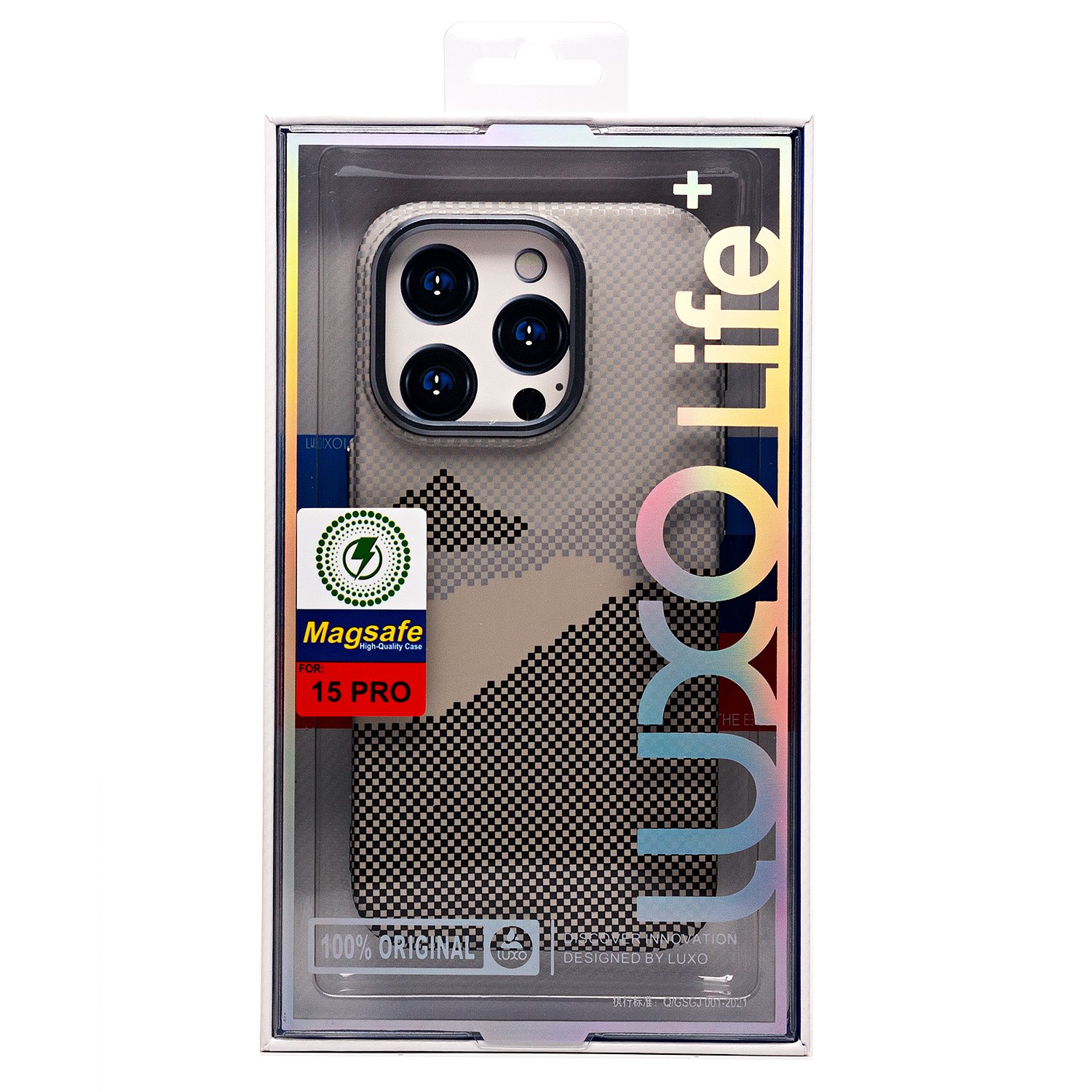 

Чехол-накладка Luxo Creative PC для смартфона Apple iPhone 15 Pro, TPU, серый 125 (235851)