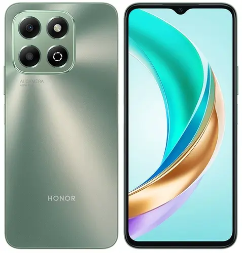 

Смартфон Honor X6b, 6.56" 1612x720 IPS, MediaTek Helio G85, 4Gb RAM, 128Gb, 3G/4G, NFC, Wi-Fi, BT, 2xCam, 2-Sim, 5100 мА⋅ч, USB Type-C, Android 14, зеленый (5109BGFV), X6b
