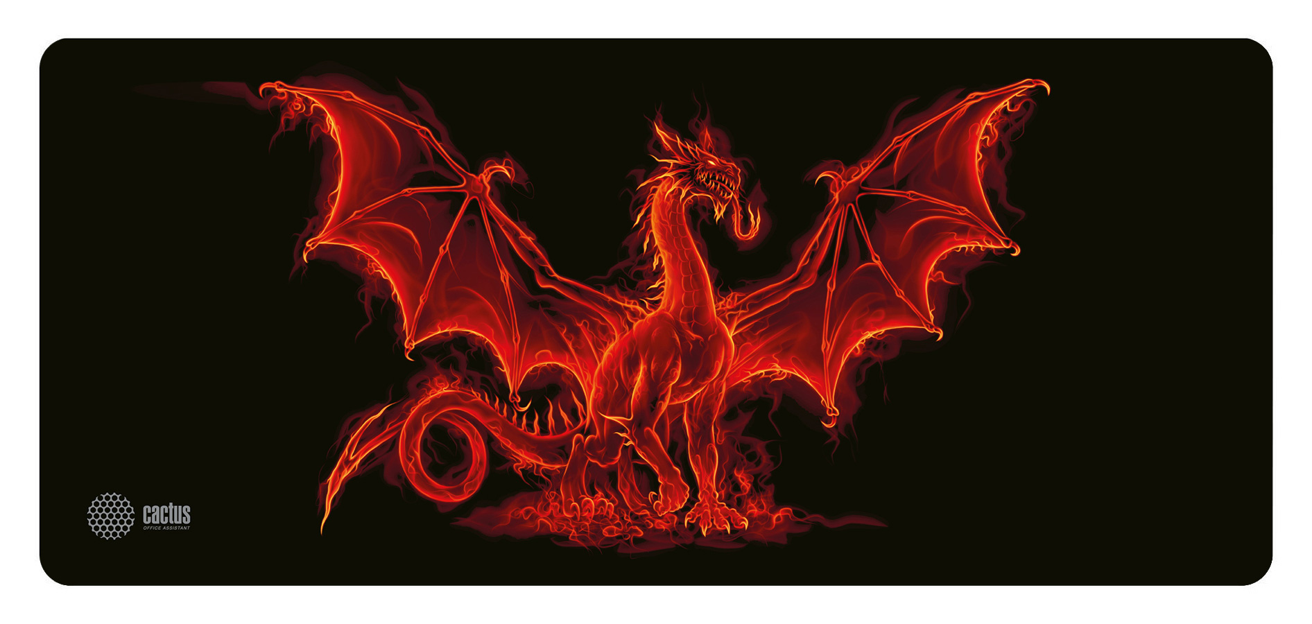 

Коврик для мыши Cactus Fire Dragon, игровой, 900x400x3мм, черный/принт (CS-MP-PRO07XXL), Fire Dragon