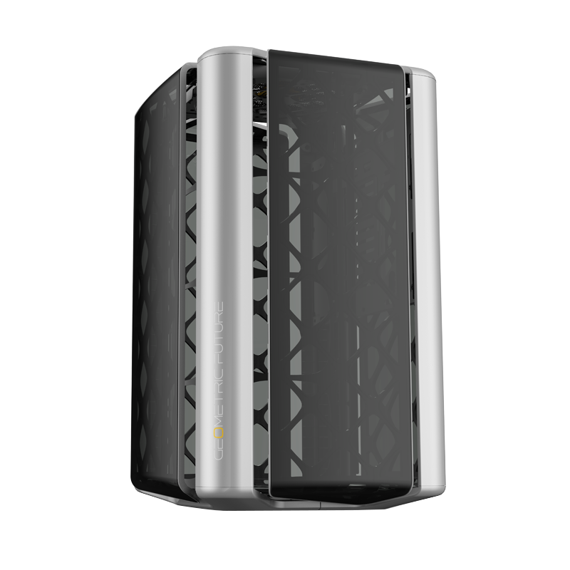 

Корпус Geometric Future Model 2 The Ark, mATX, Mini-Tower, 3xUSB 3.0, USB Type-C, серый, без БП (M2-THE-ARK-GY-GLASS), Model 2 The Ark