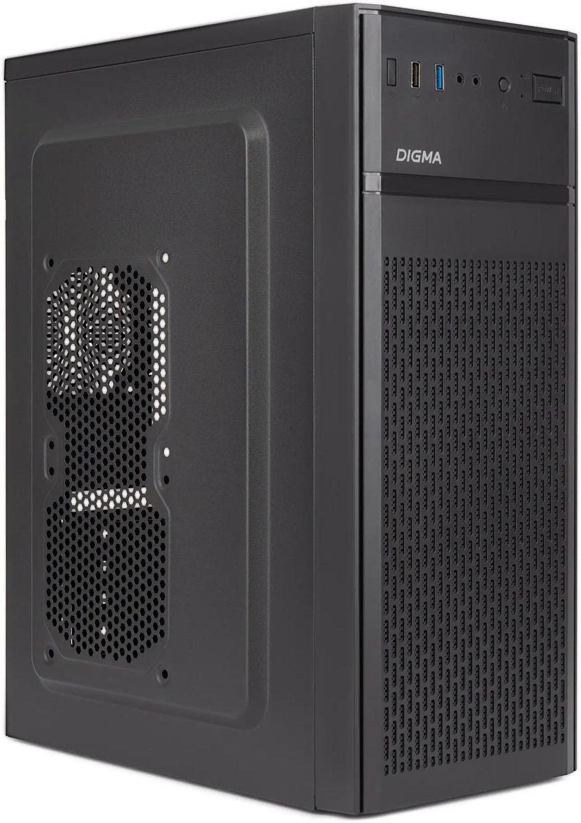 Корпус Digma DCC-MD301 ATX Midi-Tower USB 30 черный без БП DCC-MD301 2700₽