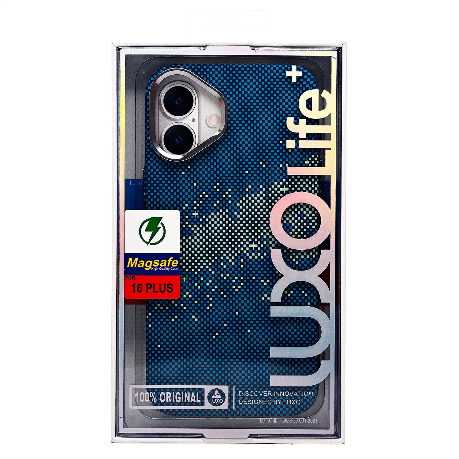 

Чехол-накладка Luxo Creative PC для смартфона Apple iPhone 16 Plus, TPU, синий 135 (235575)