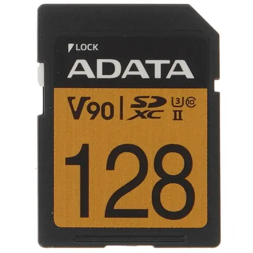

Карта памяти 128Gb SDXC ADATA Premier ONE Class 10 UHS-II U3 V30 (ASDX128GUII3CL10-C)