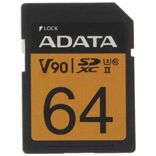 Карта памяти SDXC ADATA 64Gb Class 10 UHS-II U3 (ASDX64GUII3CL10-C)