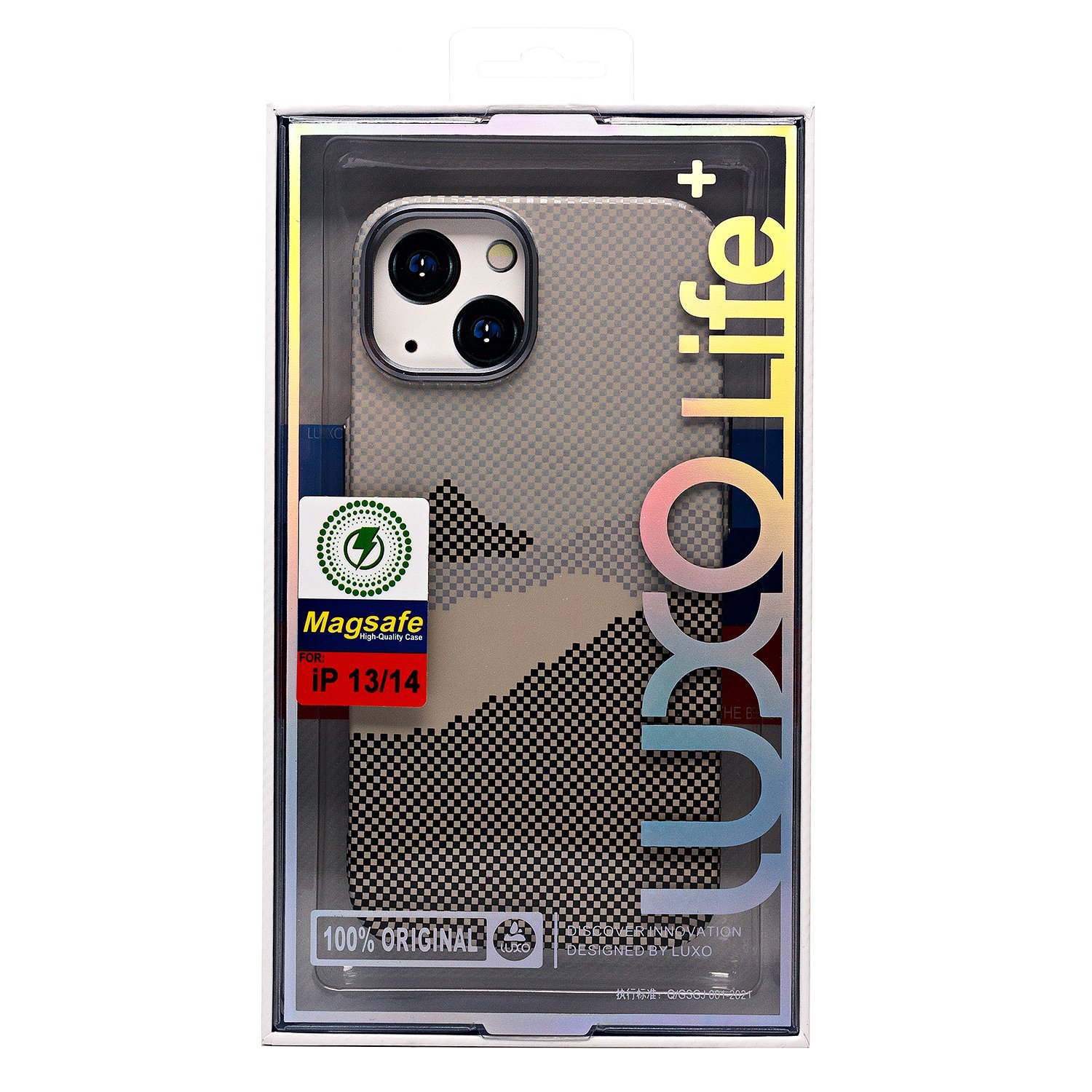 

Чехол-накладка Luxo Creative PC для смартфона Apple iPhone 13/iPhone 14, TPU, серый 125 (235877)