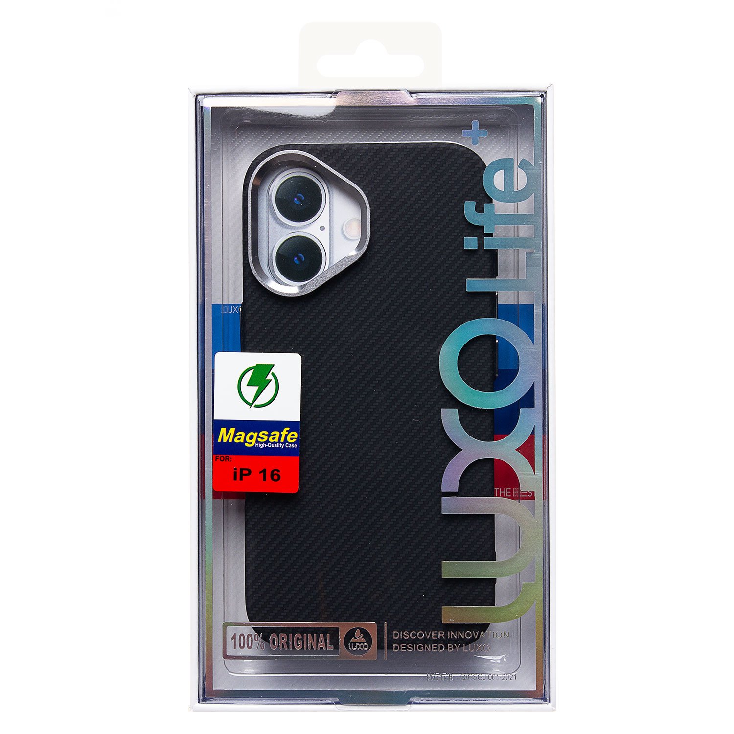 

Чехол-накладка Luxo Creative PC для смартфона Apple iPhone 16, TPU, черный 123 (235582)