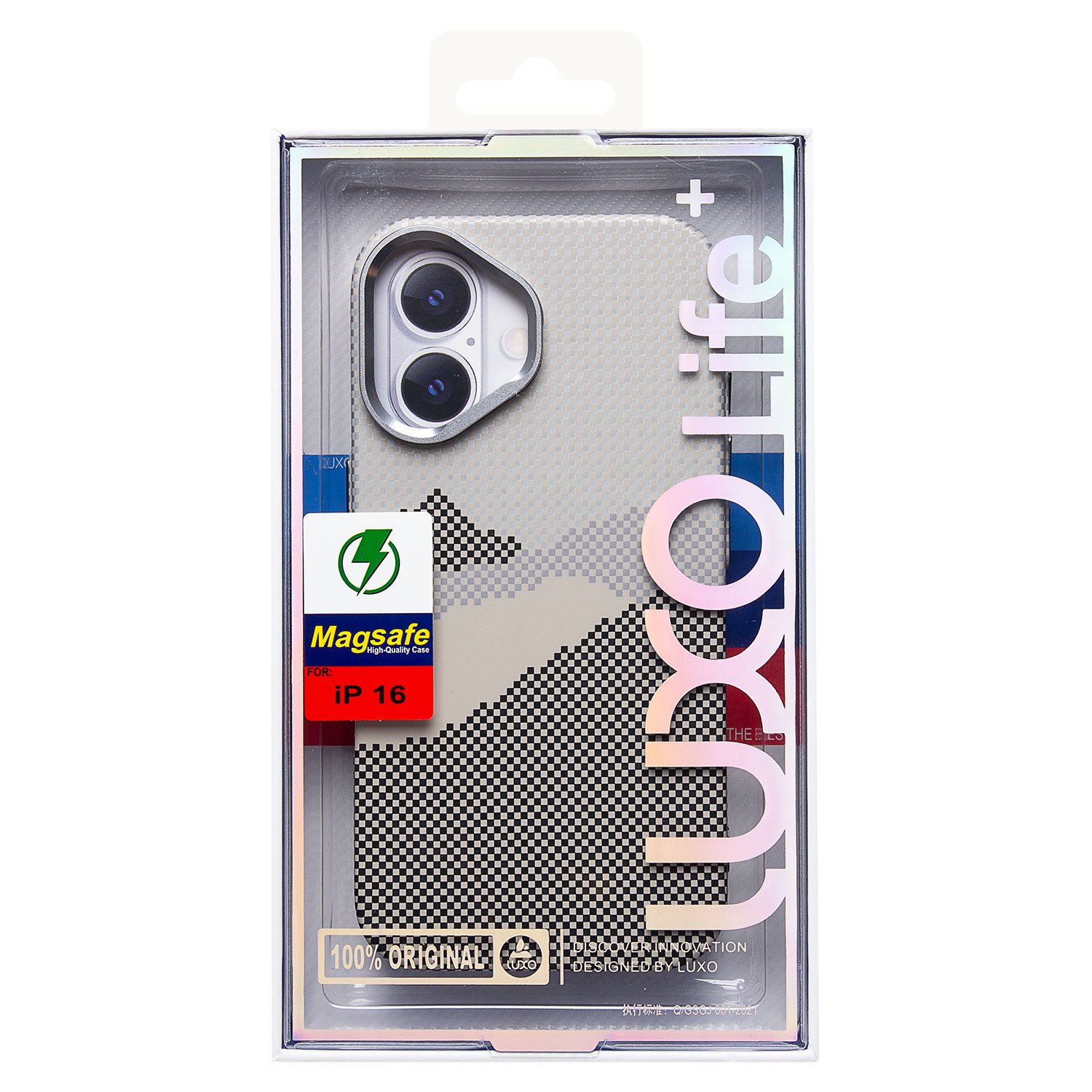 

Чехол-накладка Luxo Creative PC для смартфона Apple iPhone 16, TPU, серый 125 (235584)