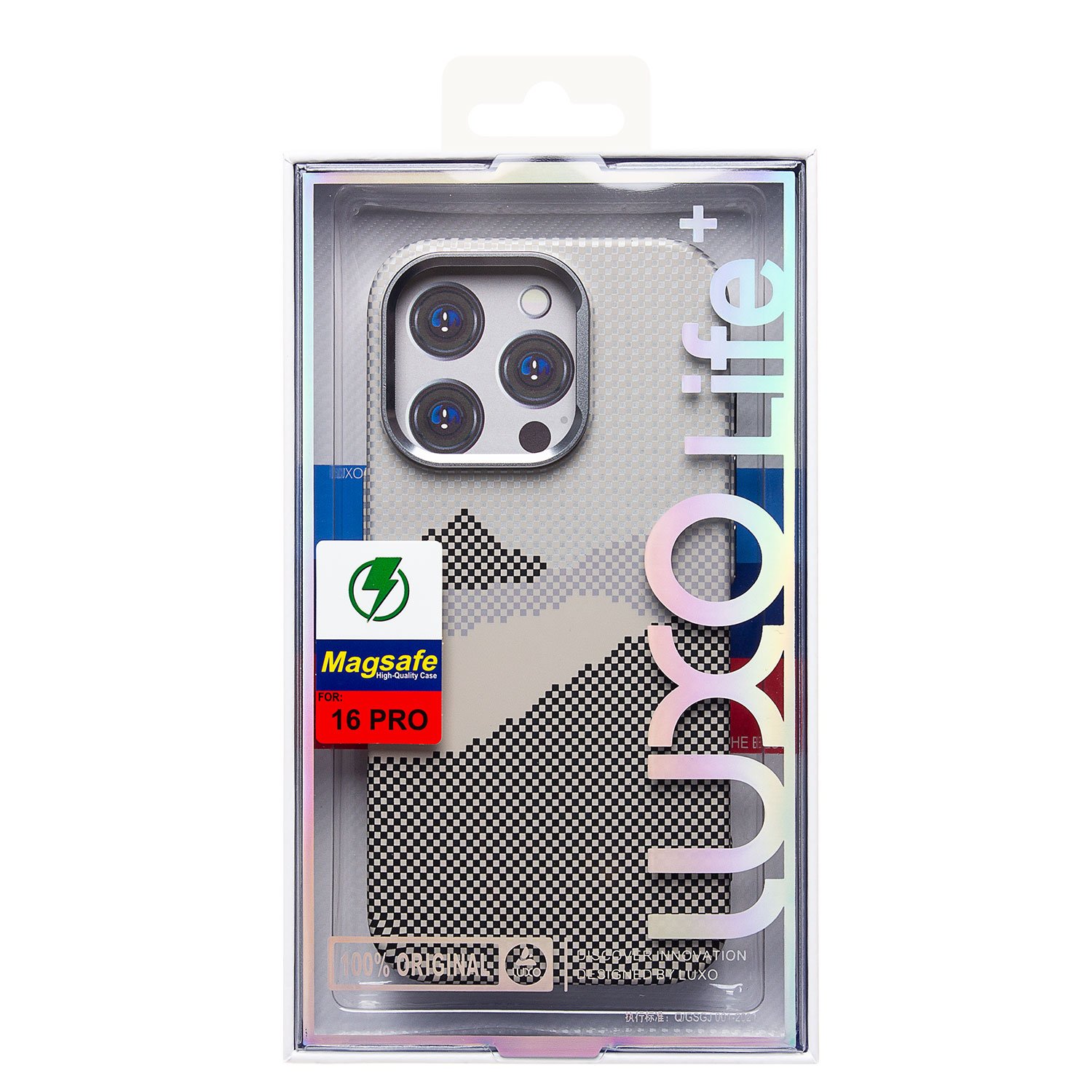 

Чехол-накладка Luxo Creative PC для смартфона Apple iPhone 16 Pro, TPU, серый 125 (235606)