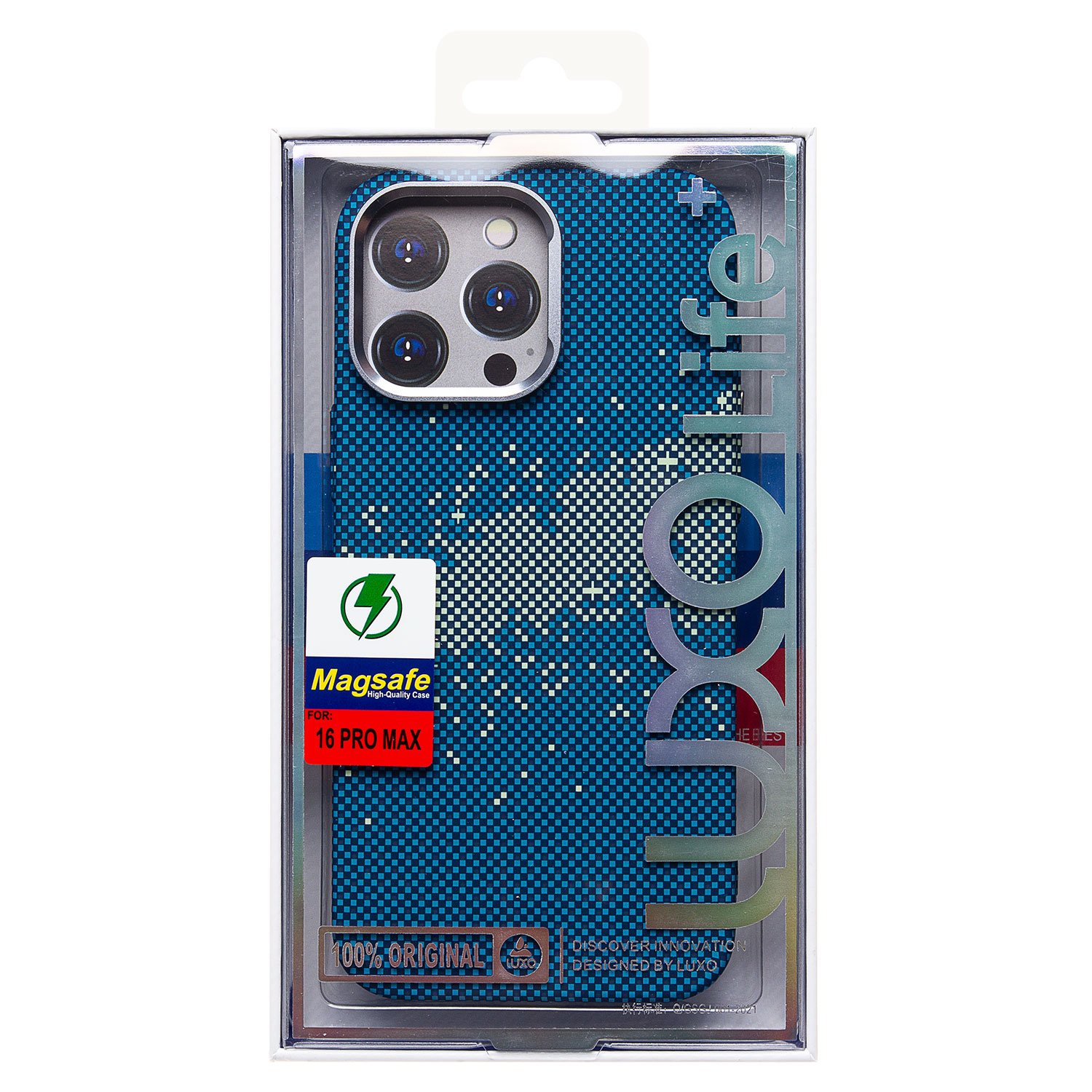 

Чехол-накладка Luxo Creative PC для смартфона Apple iPhone 16 Pro Max, TPU, синий 135 (235579)