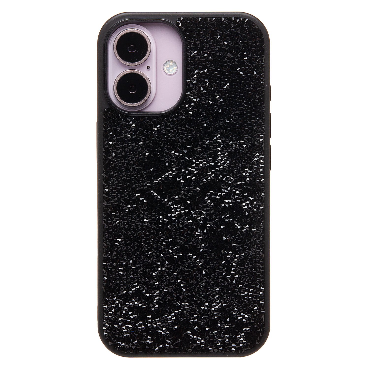 

Чехол-накладка Activ PC071 POSH SHINE для смартфона Apple iPhone 16, силикон, черный россыпь кристаллов (236541)