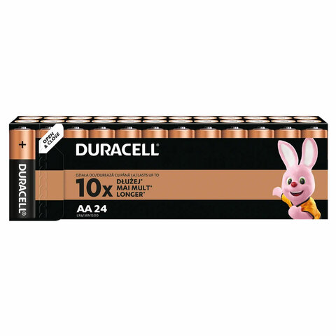 

Батарейка Duracell Basic, AA (LR6), 1.5V, 24 шт. (Б0064986)
