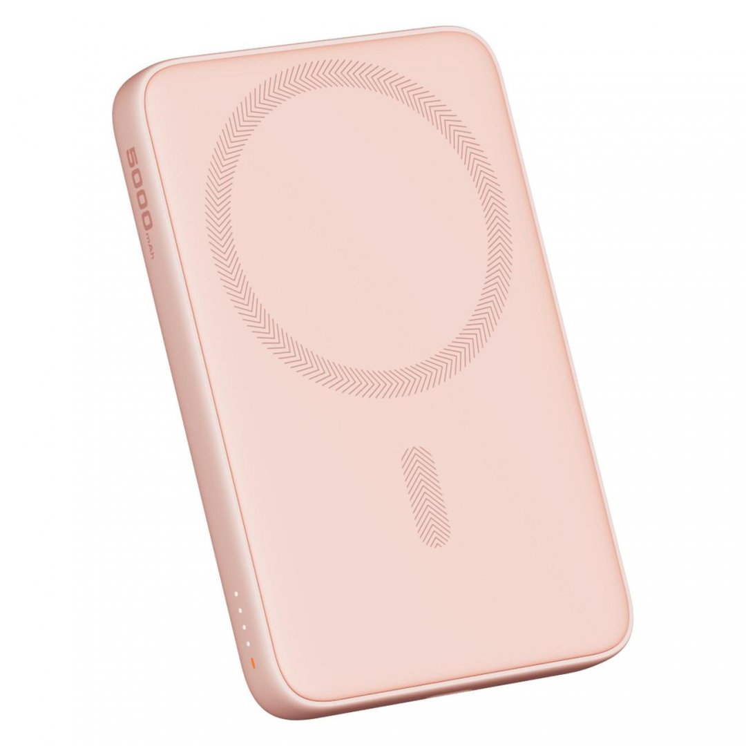 

Портативный аккумулятор (Powerbank) Aukey Magnetic 5000 Pink, 5000 мА·ч, 1xUSB, 3А, Type-C, QC, PD, QI, розовый (APB-PB-MS03PK), Magnetic 5000 Pink