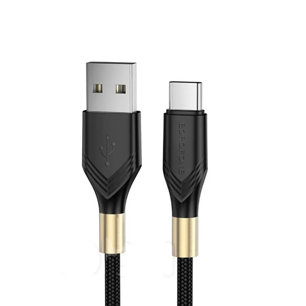 

Кабель USB-USB Type-C, быстрая зарядка, 3А, 1 м, черный, Borofone Advantage BX92 (6941991100925), BX92