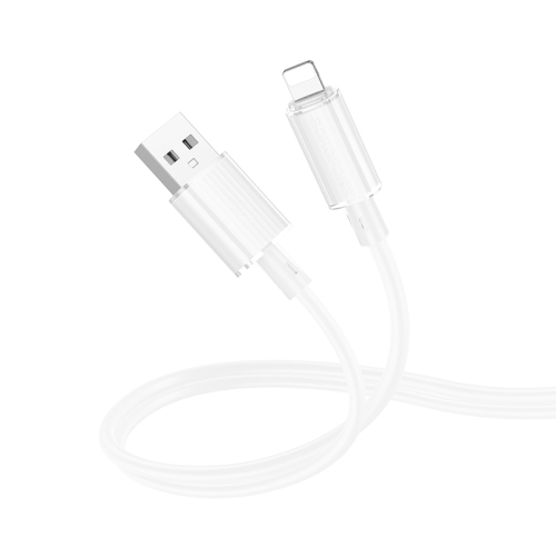 

Кабель USB-Lightning 8-pin, 2.4А, 1 м, белый, Borofone BX112 (6941991116360), BX112