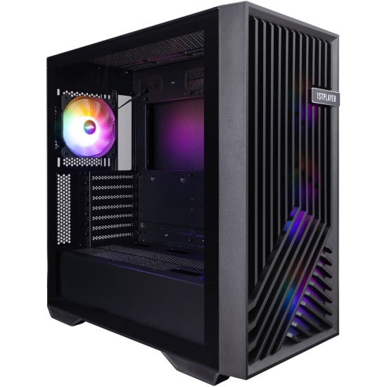 

Корпус 1STPLAYER FD8, ATX, Midi-Tower, 2xUSB 3.0, USB Type-C, черный, без БП (FD8-BK-4F1), FD8