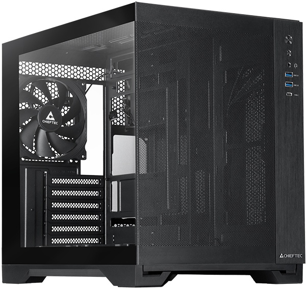 

Корпус Chieftec VISIO AIR, ATX, Midi-Tower, 2xUSB 3.0, USB Type-C, черный, без БП (GM-30B-M-OP), VISIO AIR