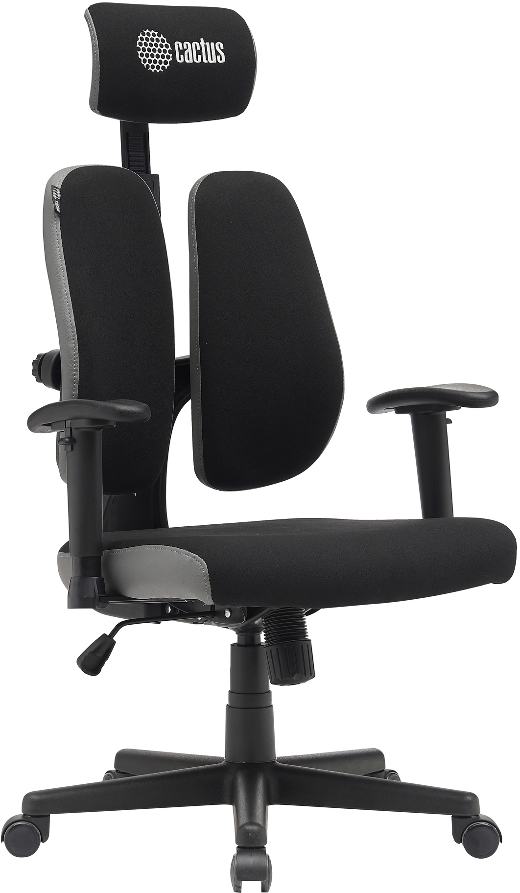 Кресло игровое Cactus CS-CHR-MC03-BKGY, черный/серый