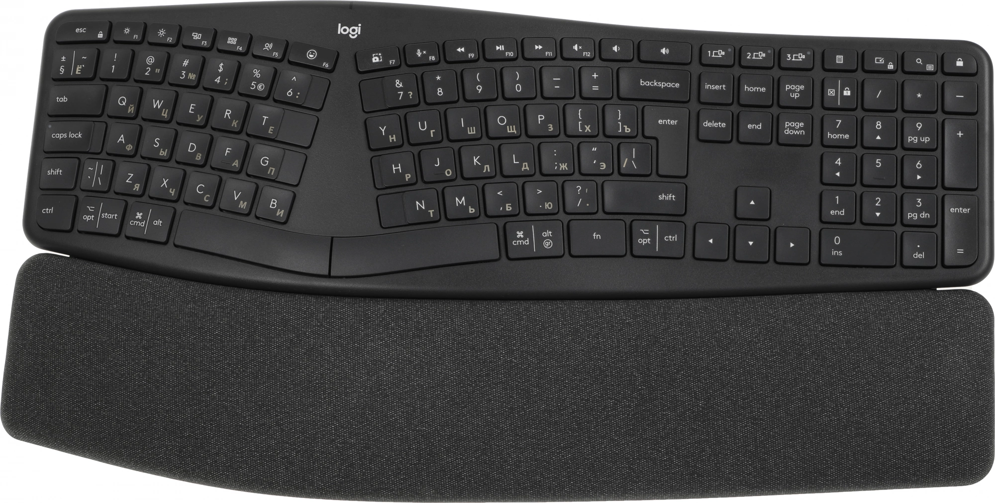 

Клавиатура беспроводная Logitech ERGO K860 for Business, Bluetooth/USB, черный (920-010352), ERGO K860 for Business