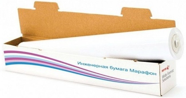 Бумага рулон 29.7 см x 175 м, втулка 3"(76.2мм), 75 г/м², Xerox Marathon 475L90236M (475L90236M) б/у, повреждение бумаги