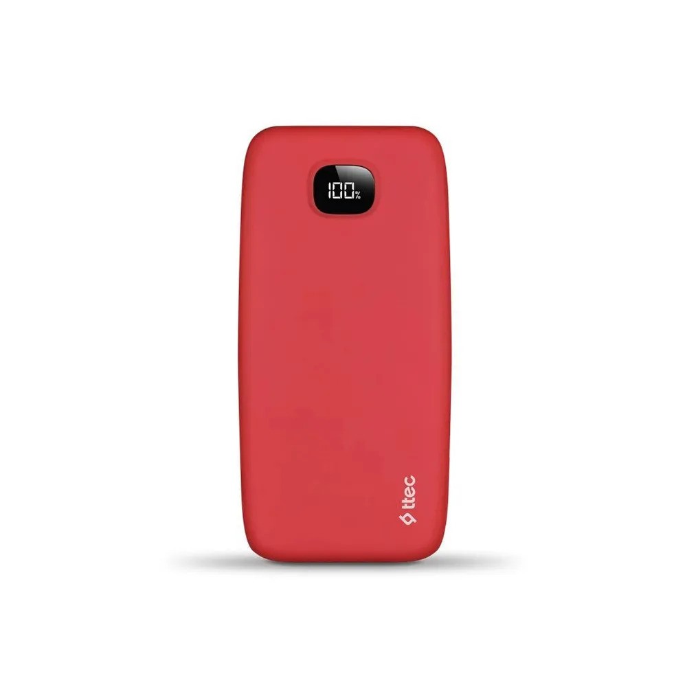 

Портативный аккумулятор (Powerbank) TTEC ChargeUp LCD, 20000 мА·ч, 1xUSB, 2.1А, Type-C, красный (2BB211GK), ChargeUp LCD