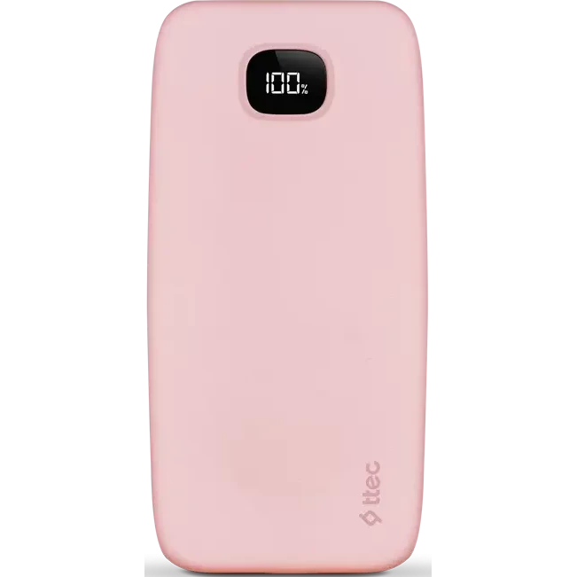 

Портативный аккумулятор (Powerbank) TTEC ChargeUp Pro LCD PD, 10000 мА·ч, 1xUSB, 2.1А, Type-C, QC, PD, розовый (2BB209TP), ChargeUp Pro LCD PD