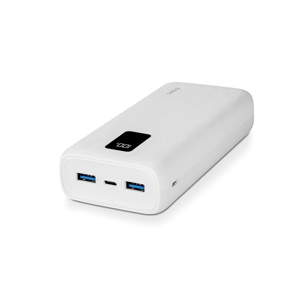 

Портативный аккумулятор (Powerbank) TTEC Powerslim Trio Lcd, 20000 мА·ч, 2xUSB, 2.1А, Type-C, QC, PD, белый (2BB203B), Powerslim Trio Lcd