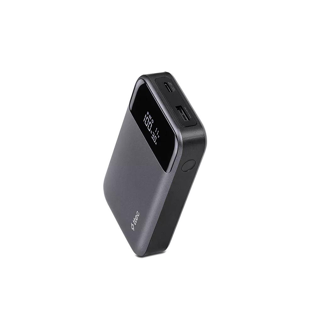 

Портативный аккумулятор (Powerbank) TTEC ReCharger Pro LCD, 10000 мА·ч, 1xUSB, 3А, Type-C, QC, PD, серый космос (2BB214UG), ReCharger Pro LCD
