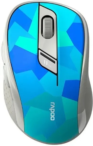 

Мышь беспроводная Rapoo M500, 1600dpi, оптическая светодиодная, Bluetooth/Радиоканал, синий (M500-BLU), M500