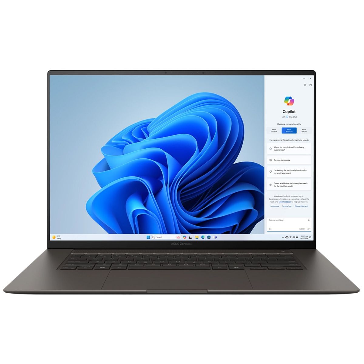 

Ноутбук ASUS ZenBook S 14 UX5406SA-PV039W 14" OLED 2880x1800, Intel Core Ultra 7 155H 3.8 ГГц, 16Gb RAM, 1Tb SSD, W11, серый (90NB14F1-M001D0), UX5406SA-PV039W