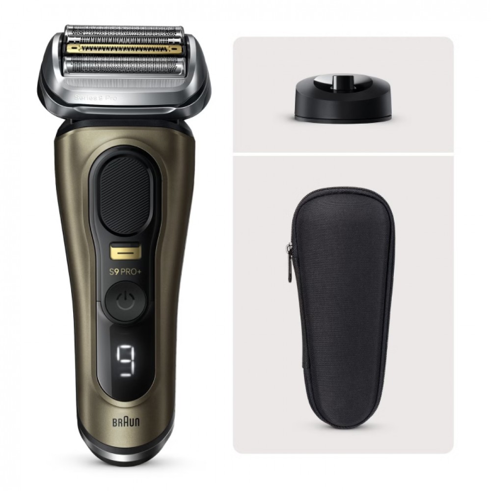 

Бритва Braun S9 Pro+ 9519S, зарядая станция, золотистый/черный, 9519S