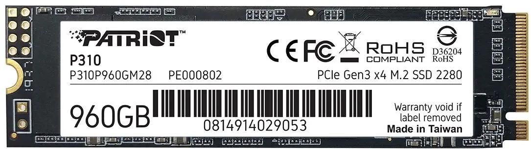 SSD Patriot P310 480Gb PCI-E 3.0 x4 (P310P960GM28)