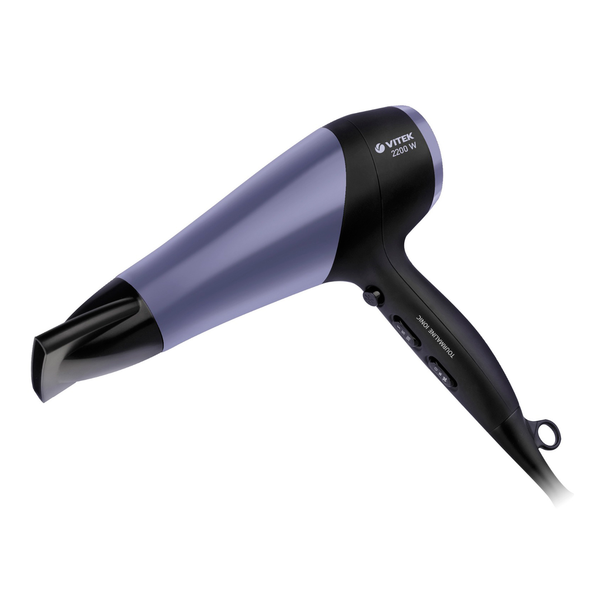 

Фен Vitek VT-1327 2.2 кВт, режимов: 3, насадок: 1, фиолетовый/черный, VT-1327
