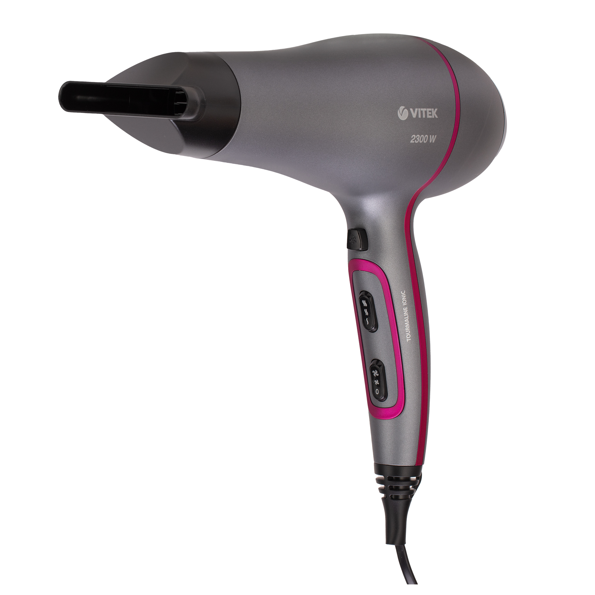 

Фен Vitek VT-2377 2.3 кВт, режимов: 3, серебристый, VT-2377