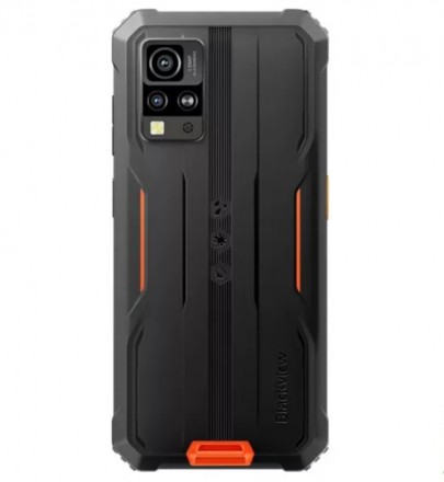 Blackview BV4800 Pro, 6.56' 1612x720 IPS, Unisoc Tiger T606, 4Gb RAM, 128Gb, 3G/4G, NFC, Wi-Fi, BT, 2xCam, 2-Sim, 5180 мА⋅ч, USB Type-C, Android 14, оранжевый, ударопрочный корпус