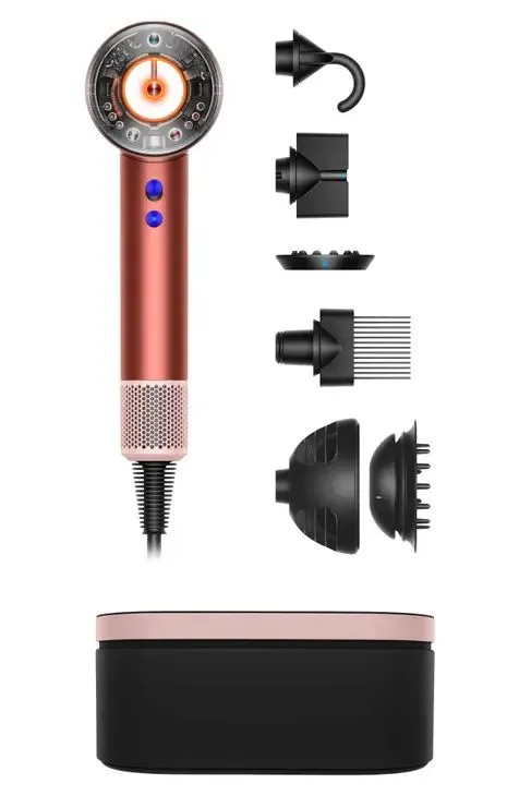 

Фен Dyson HD16 Supersonic Nural 1.6 кВт, режимов: 4, насадок: 5, розовый (561725-01), HD16 Supersonic Nural