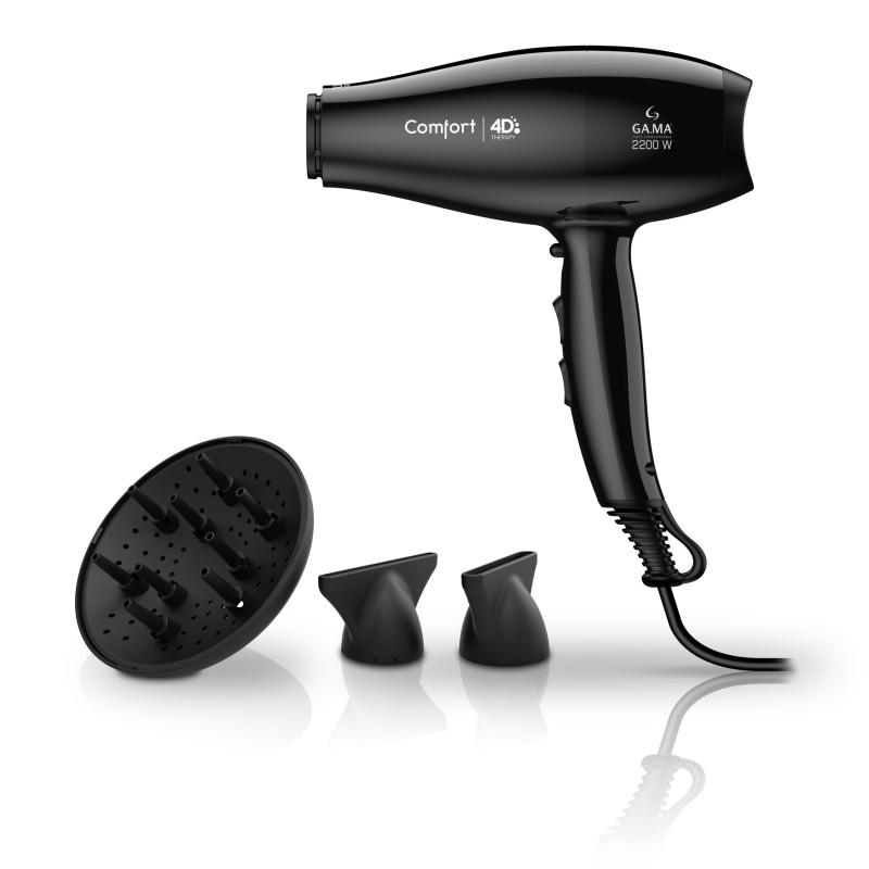 Фен-щетка Ga.Ma COMFORT 4D 2.2 кВт, режимов: 3, насадок: 2