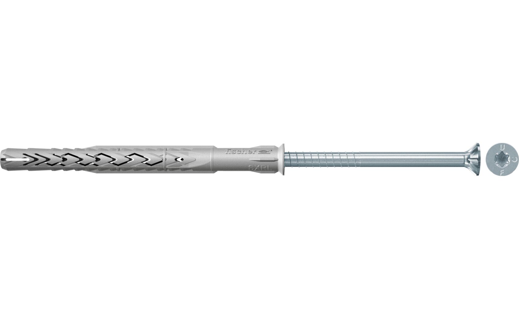 

Саморез Дюбель рамный 1 см x 6 см (Torx (T, Tx)40), оцинкованное покрытие, серый, 50 шт., Fischer SXRL (546477)