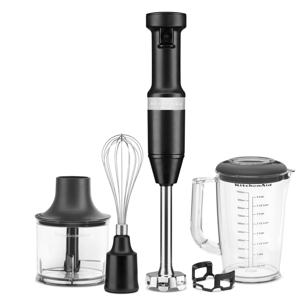 

Блендер погружной KitchenAid 5KHBV83EBM 180 Вт, 1 л, матовый черный (5KHBV83EBM), 5KHBV83EBM