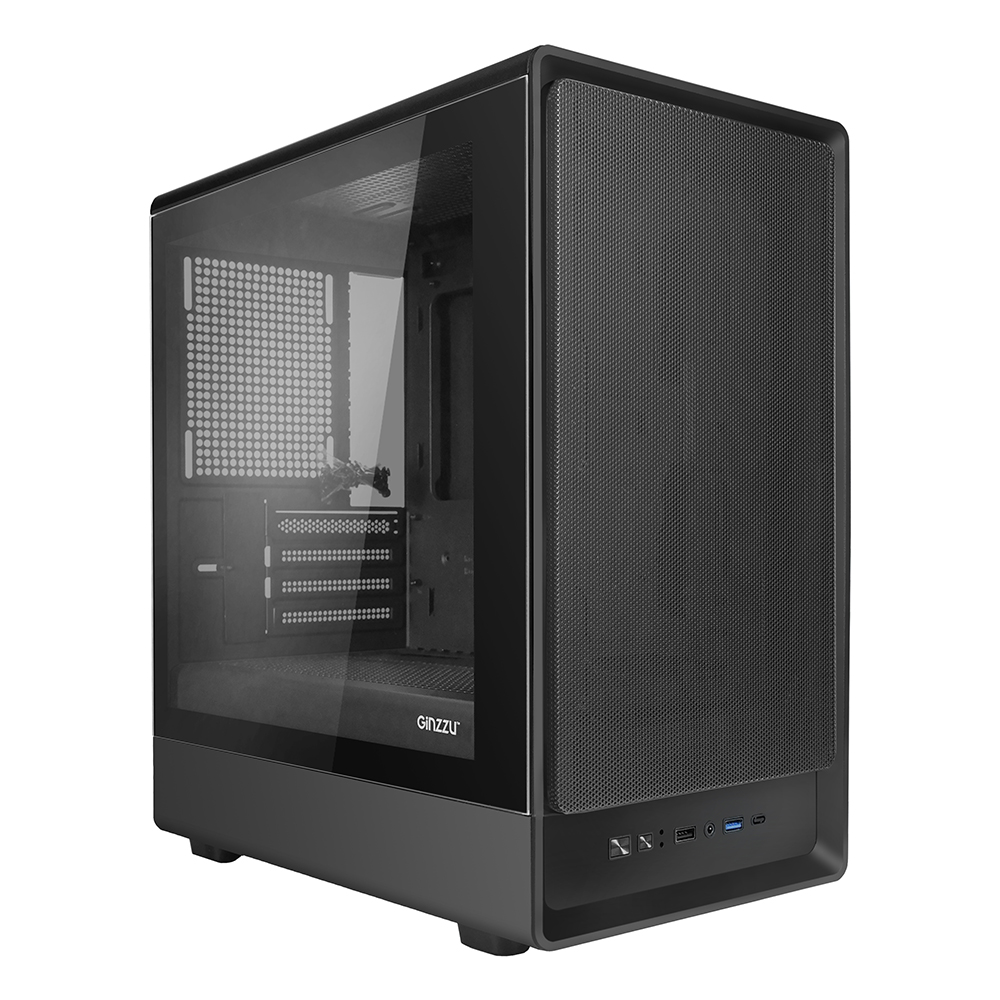 

Корпус Ginzzu CL430, mATX, Mini-Tower, USB 3.0, черный, без БП (18251), CL430