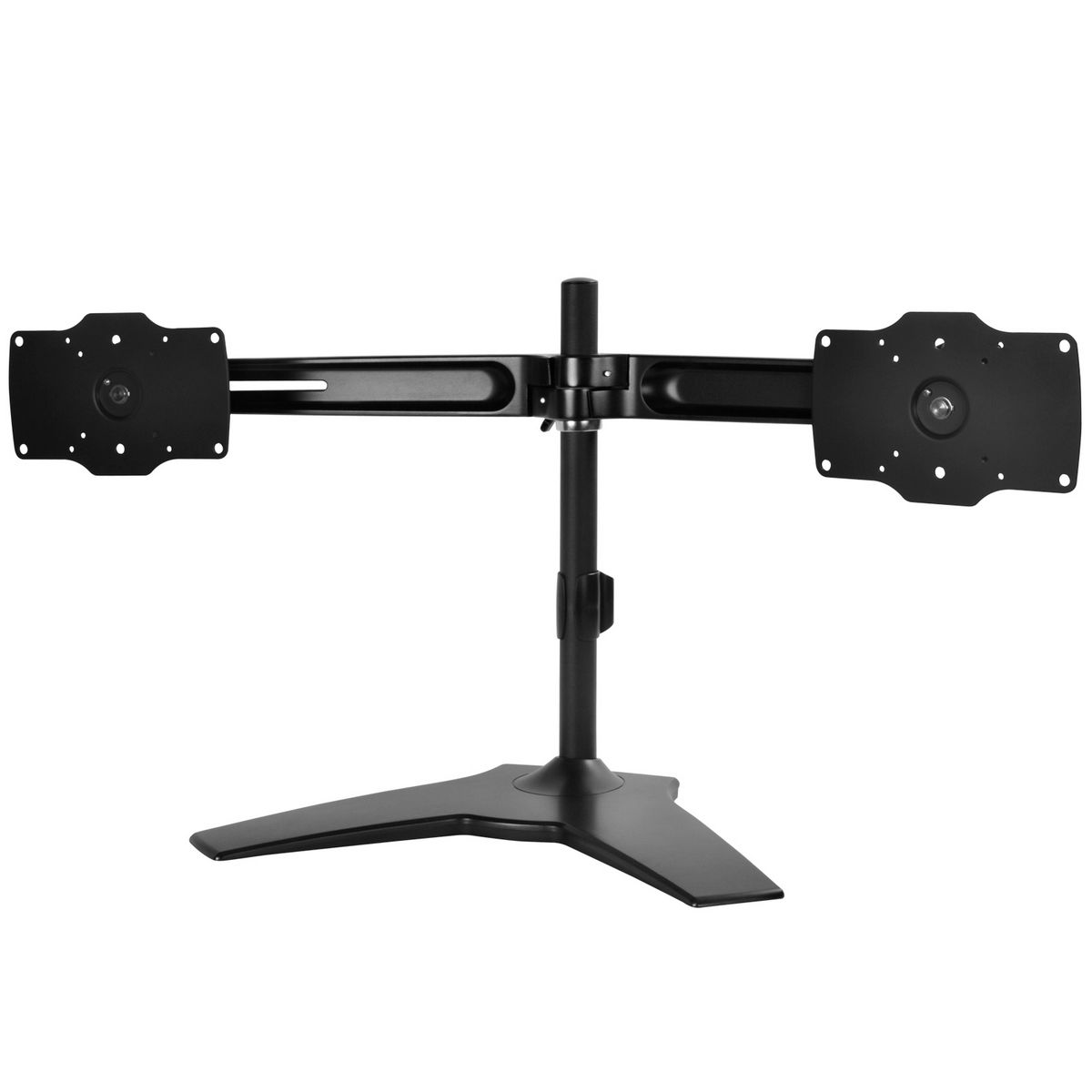 

Кронштейн настольный для мониторов Silverstone SST-ARM23BS-L, 2 монитора, VESA 75x75мм-200x100мм, наклонный, поворотный, портрет-альбом, до 30 кг, черный (G56ARM23BSL0010), SST-ARM23BS-L