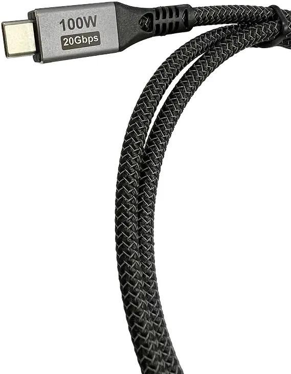 

Кабель USB Type-C-USB Type-C, 100 Вт, 2 м, черный, Premier (100W/4K 60HZ/20GBS)