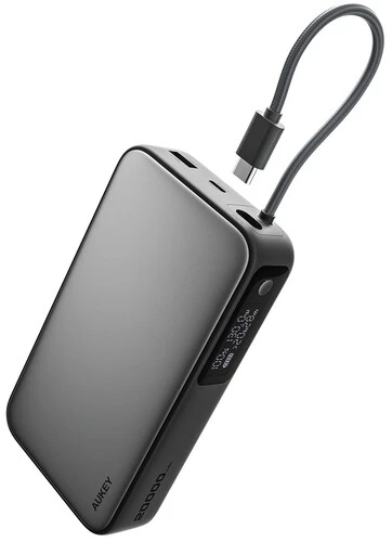 

Портативный аккумулятор (Powerbank) Aukey Spark Sling 20000 130W, 20000 мА·ч, 2xUSB, 5А, Type-C, QC, серый (APB-PB-Y48), Spark Sling 20000 130W