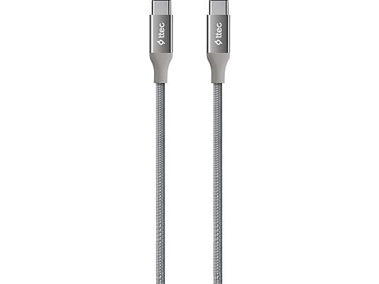 

Кабель USB Type-C-USB Type-C, 65 Вт, 30 см, серый, TTEC AlumiCable (2DK50UG)